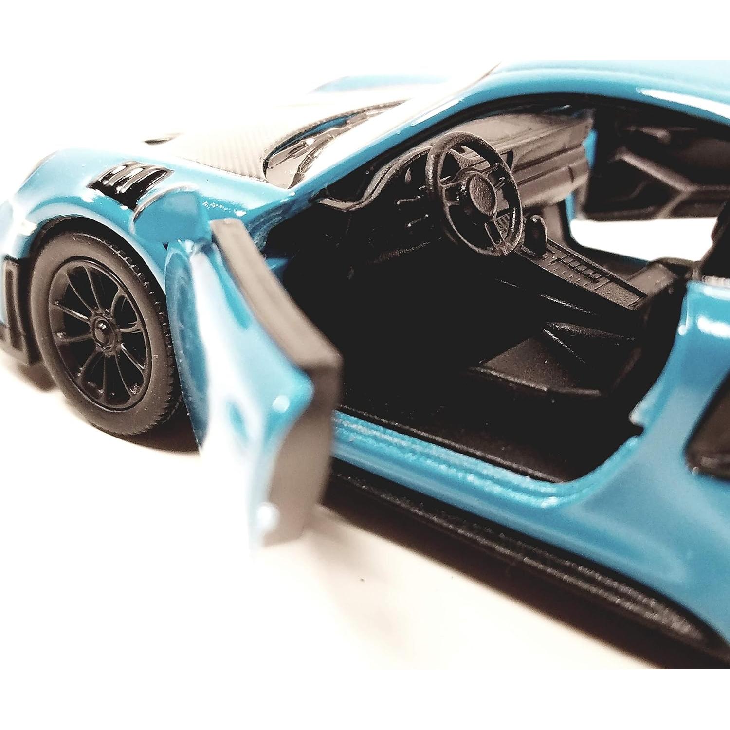 Modelo de Coche Deportivo KiNSMART Porsche 911 GT2 RS Azul 1:36