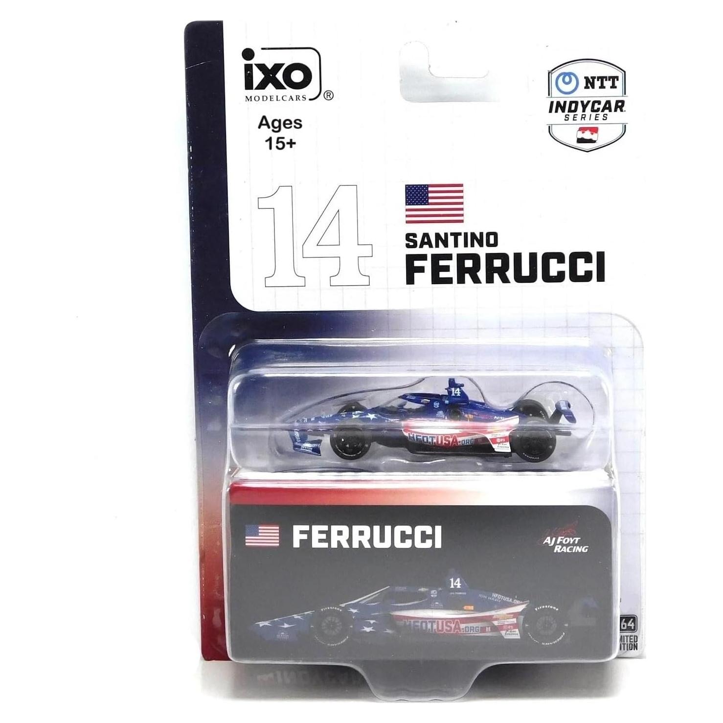 Modelo de coche IXO Santino Ferrucci #14 Foyt Racing 1:64