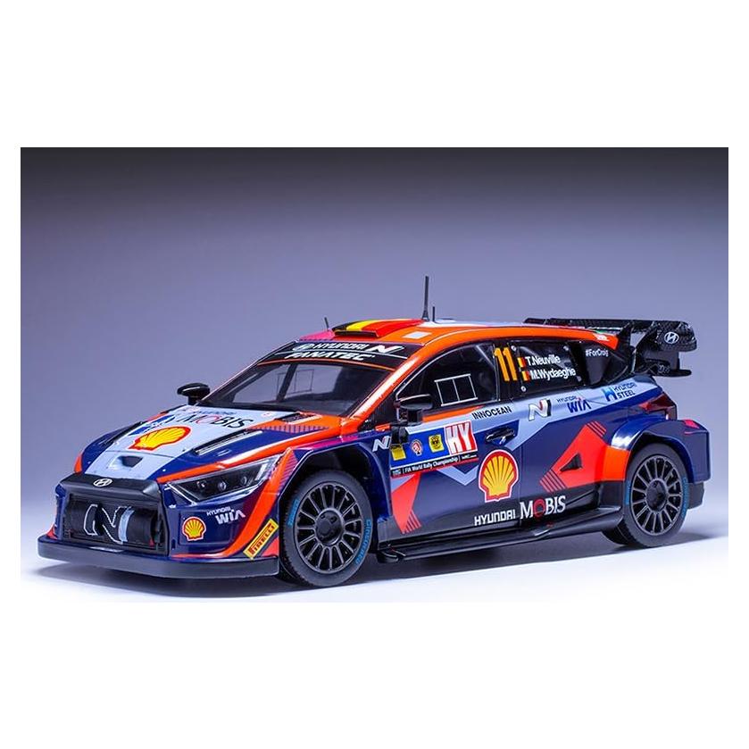 Modelo Diecast Hyundai i20 N Rally1 1:18 IXO Ganador Rally 2023
