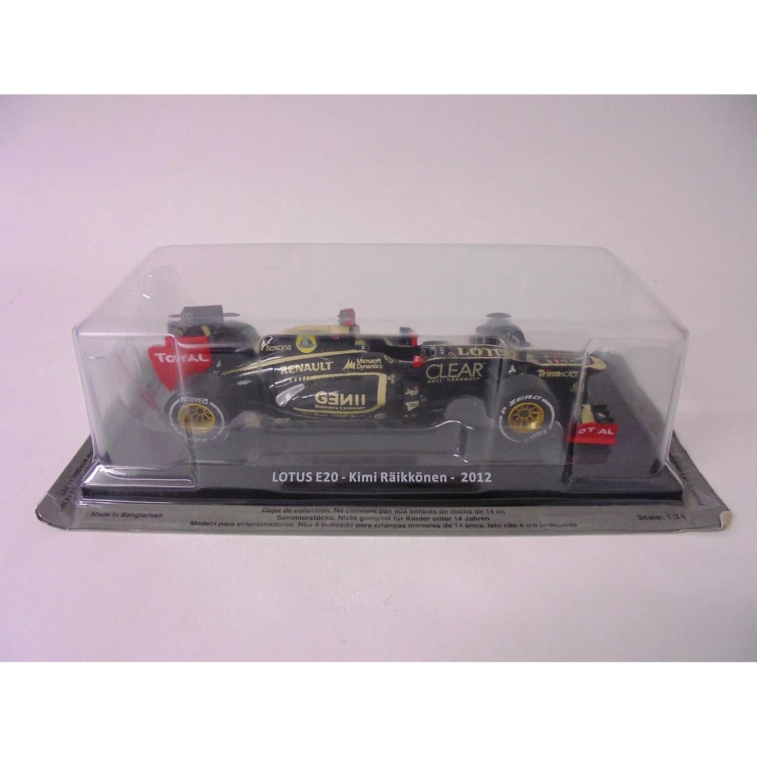 Modelo de coche de metal 1/24 OPO 10 Lotus E20 Kimi Raikkonen