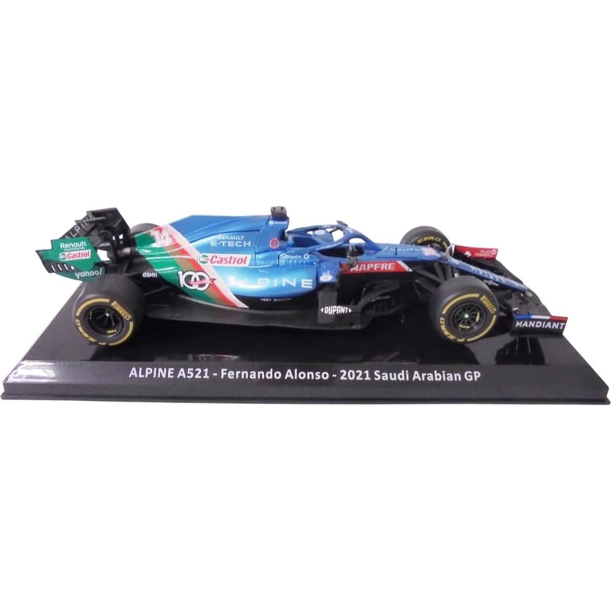 Coche Diecast 1/24 OPO 10 Alpine A521 Fernando Alonso 2021