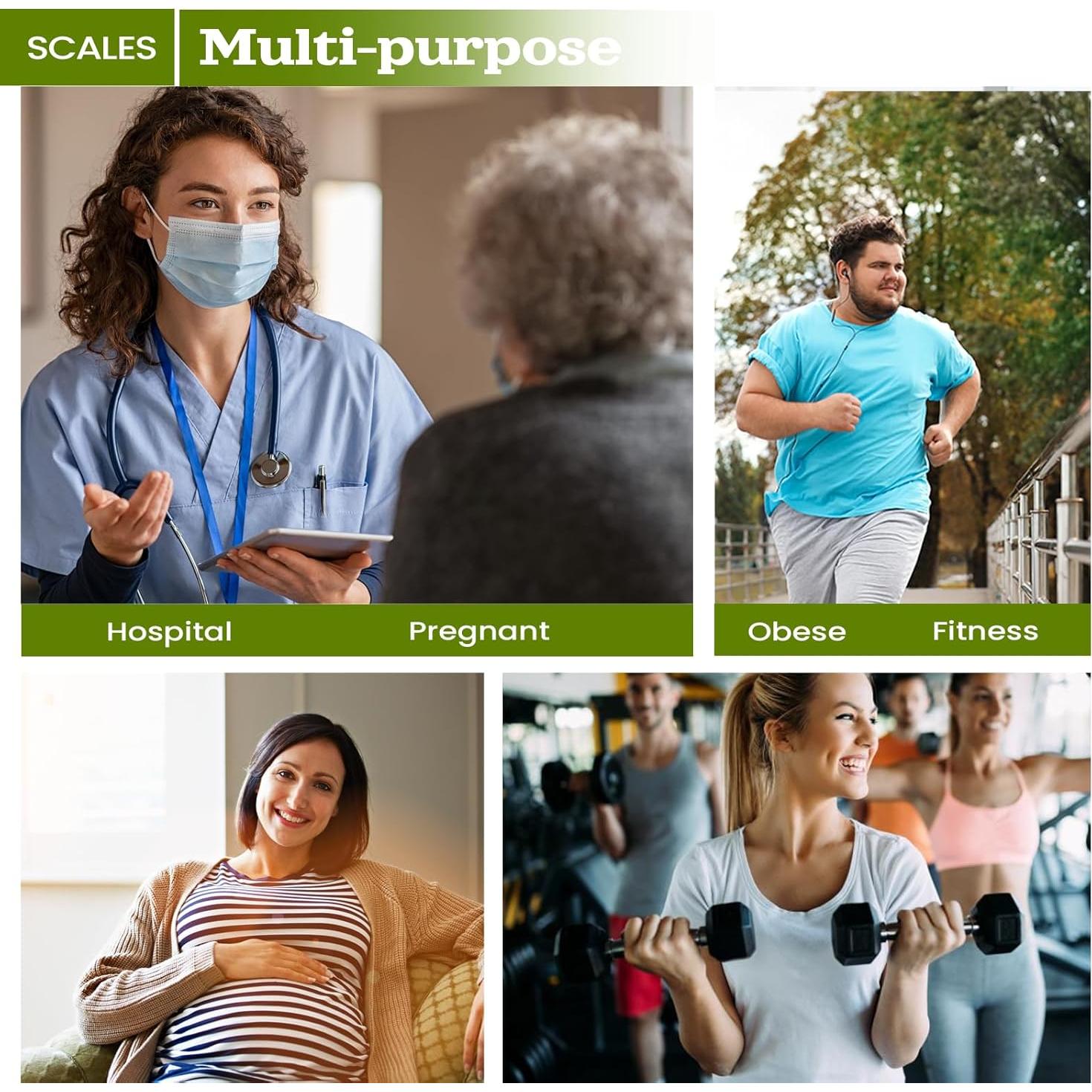 Báscula Médica Digital ScaleBelly 440LB - Extra Ancha 200kg