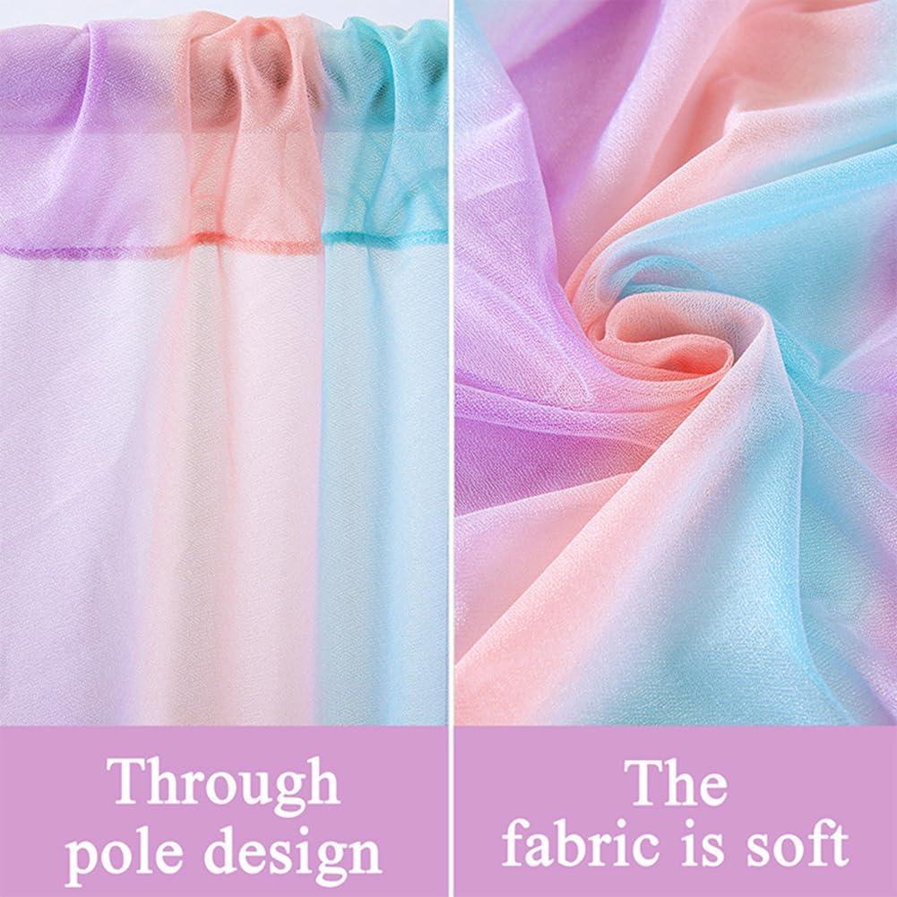 Cortinas Transparentes Eimilaly Arcoíris 84x149 cm 1 Panel