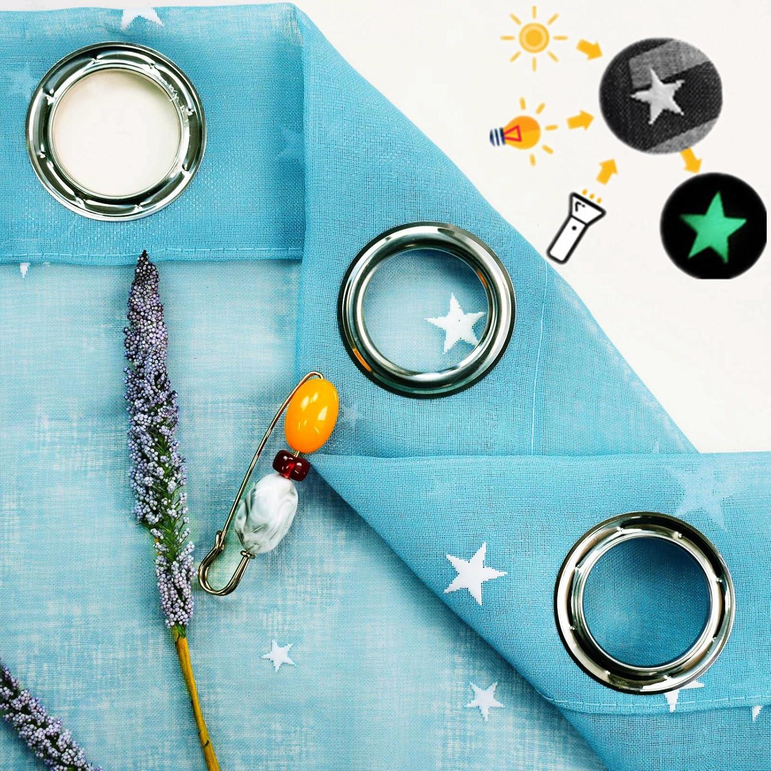 Cortinas Transparentes Eimilaly 2 Paneles 182,88 cm Azul