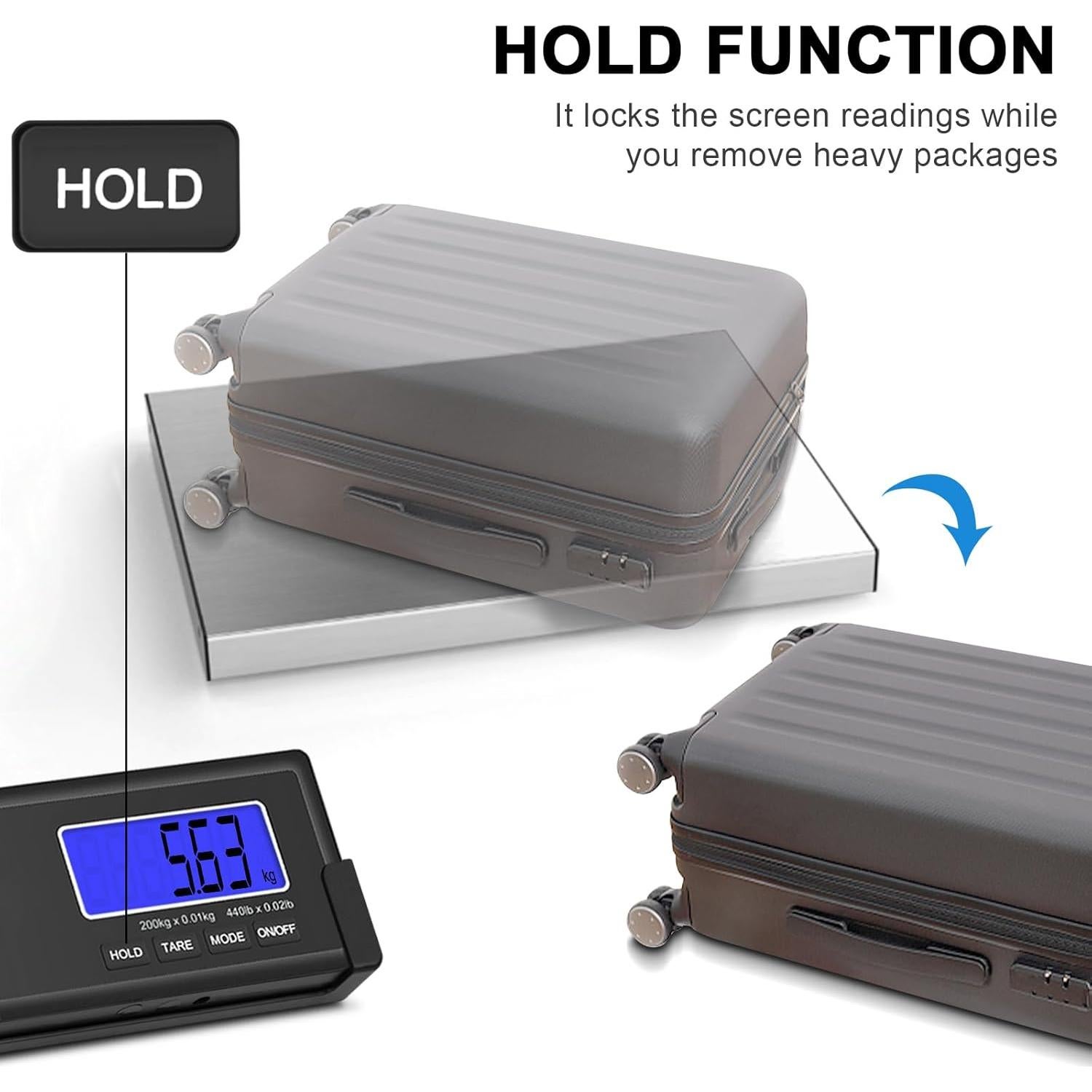 Balanza de Envío THINKSCALE 200kg Acero Inoxidable LCD Inalámbrica