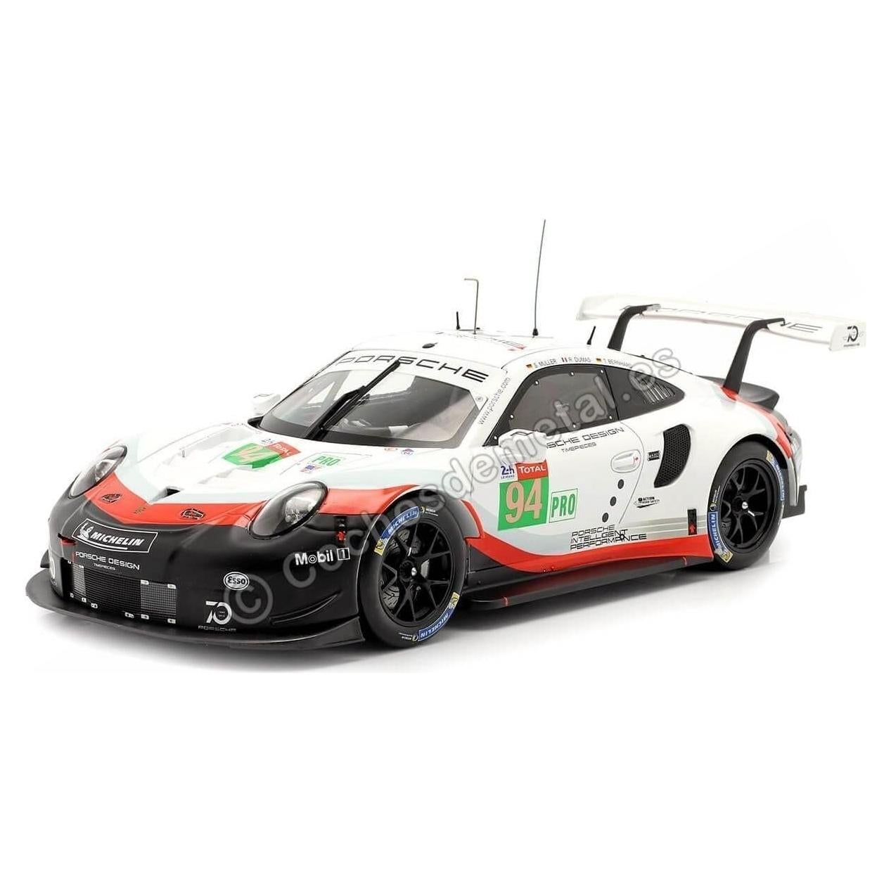 Coche Coleccionable IXO Porsche 911 RSR Le Mans 2018 1:18