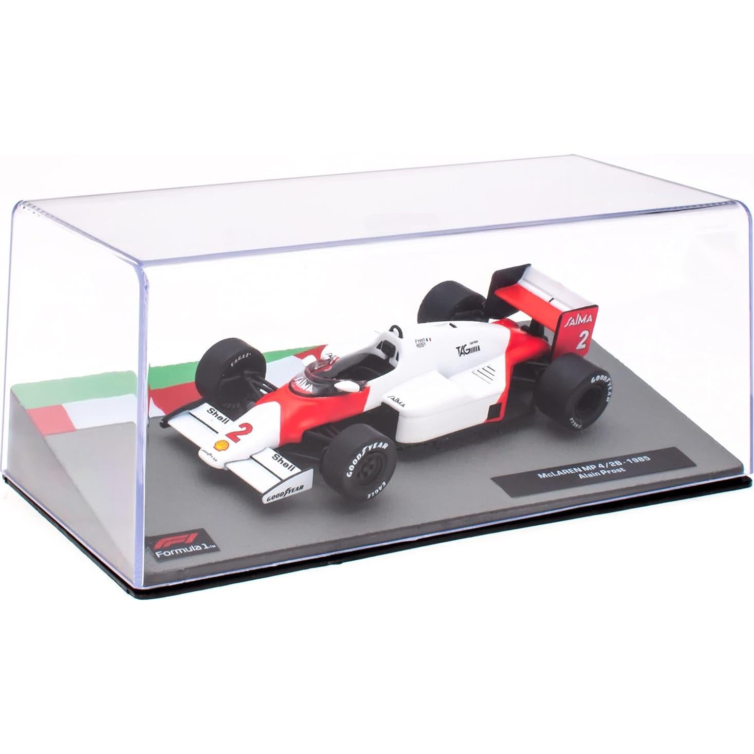 Coche en miniatura F1 OPO 10 McLaren MP4/2B 1/43 Alain Prost