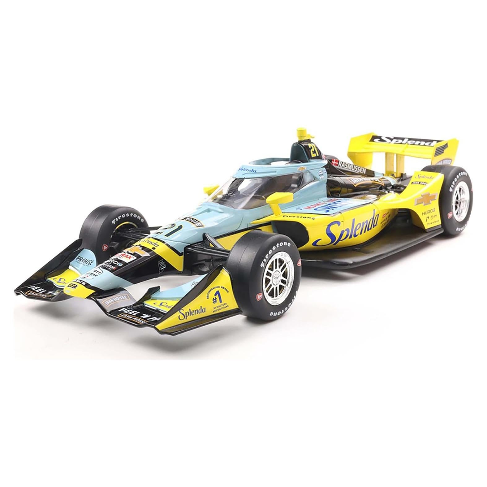 #21 Christian Rasmussen Ed Carpenter Racing (Road Course Configuration) (2025) 1/18 Diecast Model Car by IXO Models IND18021