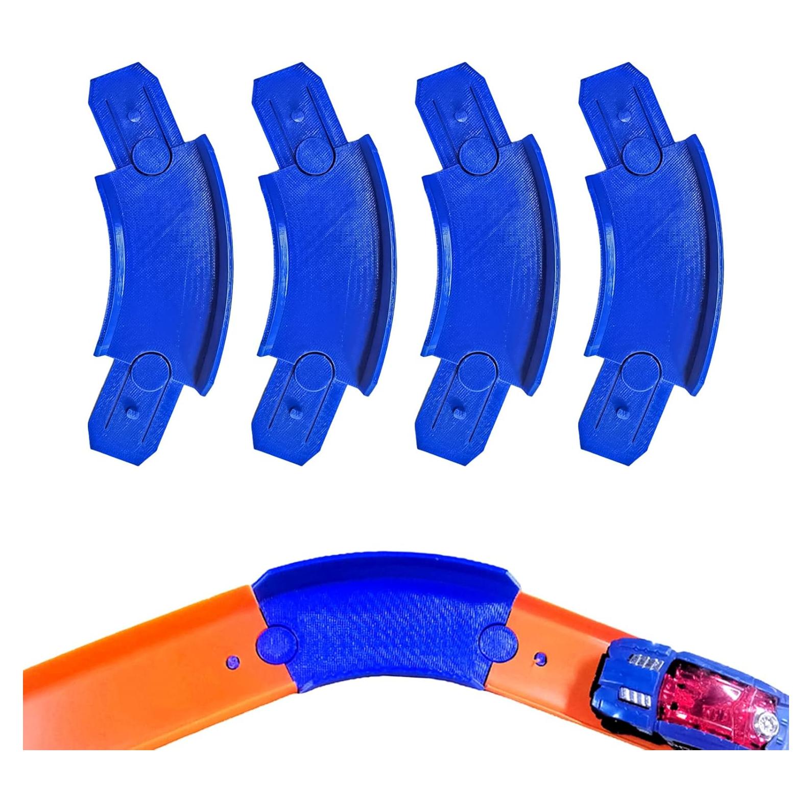 Conector Curva 45 Grados K TOMOTO para Pista Hot Wheels - Set de 4