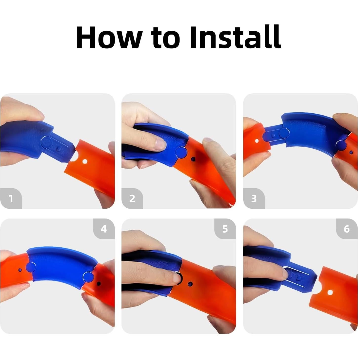 Conector Curva 45 Grados K TOMOTO para Pista Hot Wheels - Set de 4