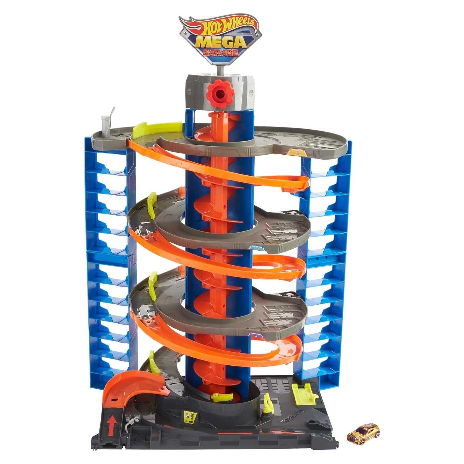 Juego de Garaje Mega Hot Wheels City con Elevador y Almacenamiento