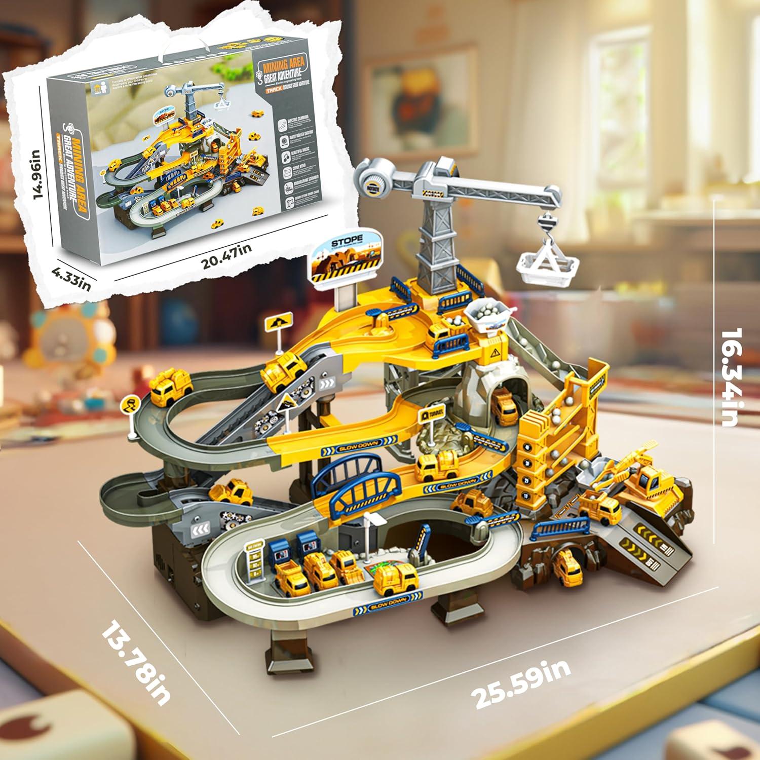 Set de Pista de Carreras SmilessKiddo 68 PCS para Niños 3-6 Años