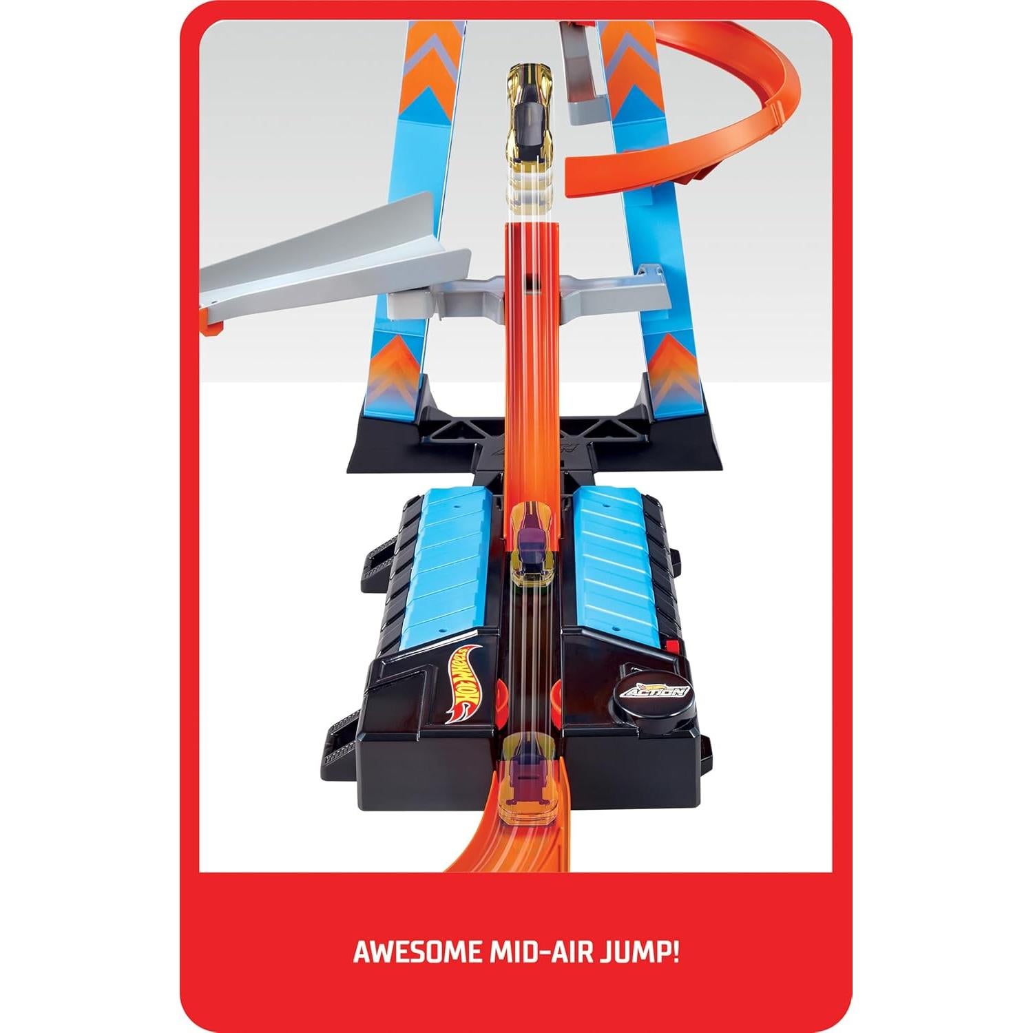 Set de Pista Torre de Choque Hot Wheels GJM76, 83 cm, 1 coche