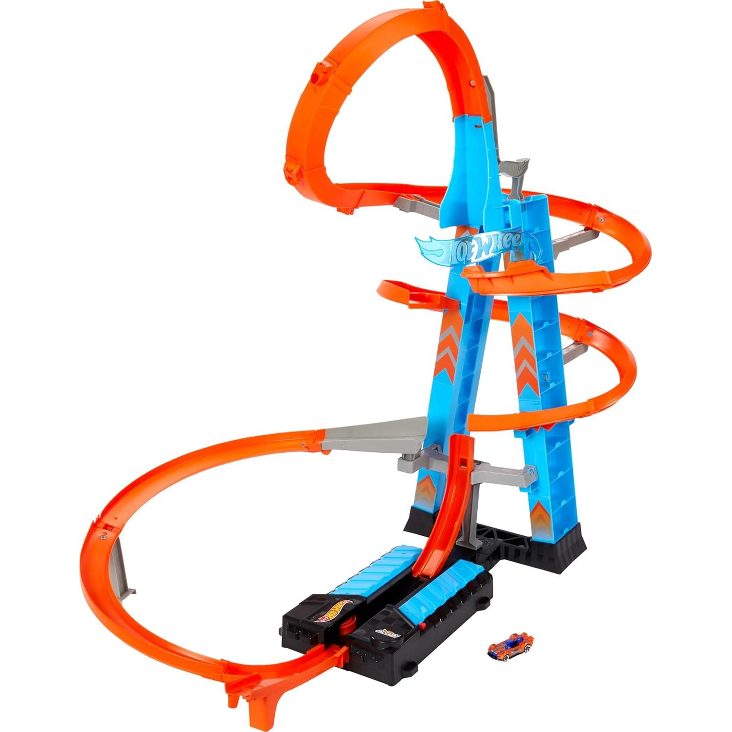 Set de Pista Torre de Choque Hot Wheels GJM76, 83 cm, 1 coche