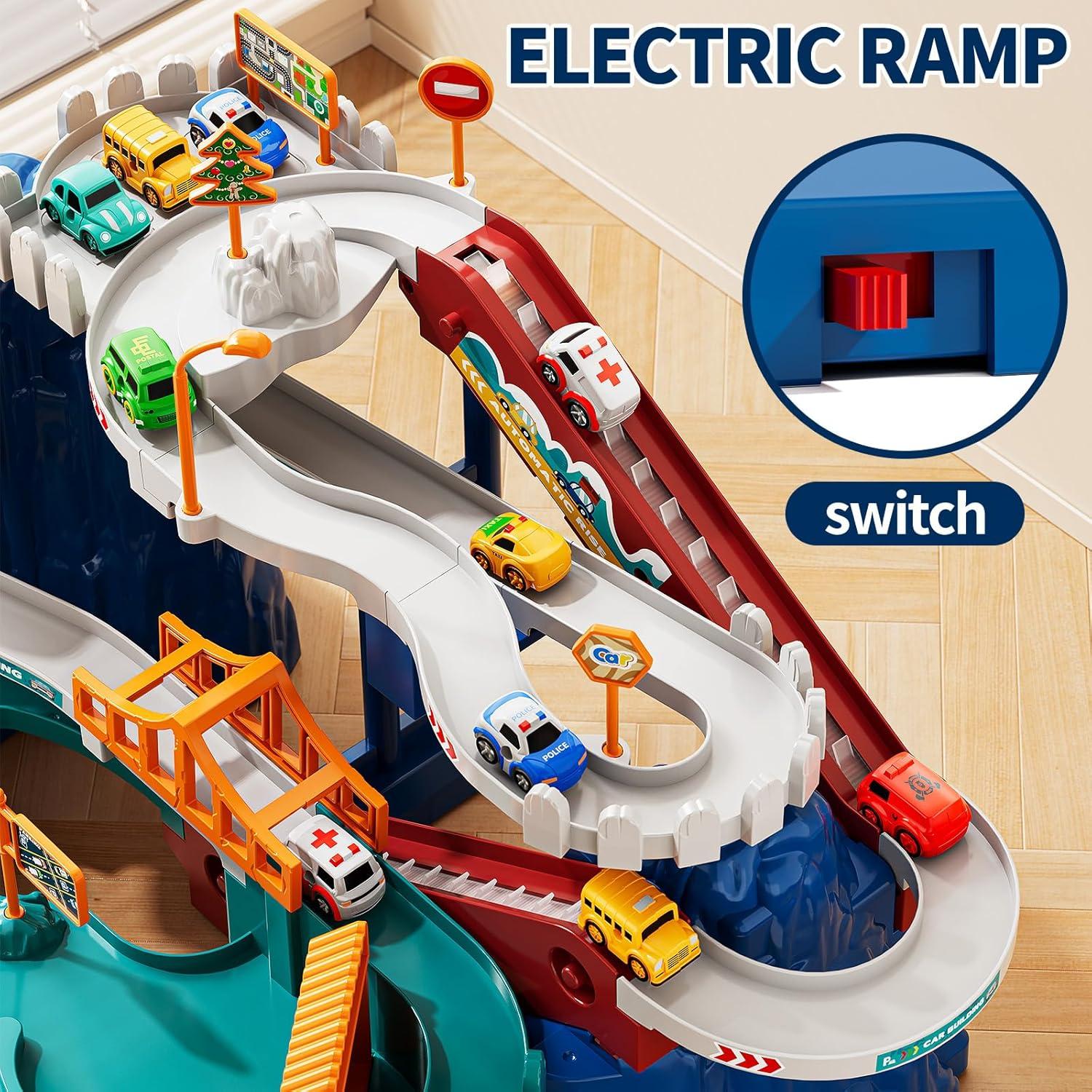 Juego de Pista de Carreras de Dinosaurios NIPLOOOW 10 Autos 1.06kg