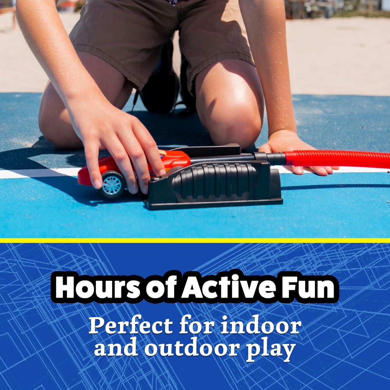 Coche de Carreras Stomp Racers - Lanzador y Calcomanías