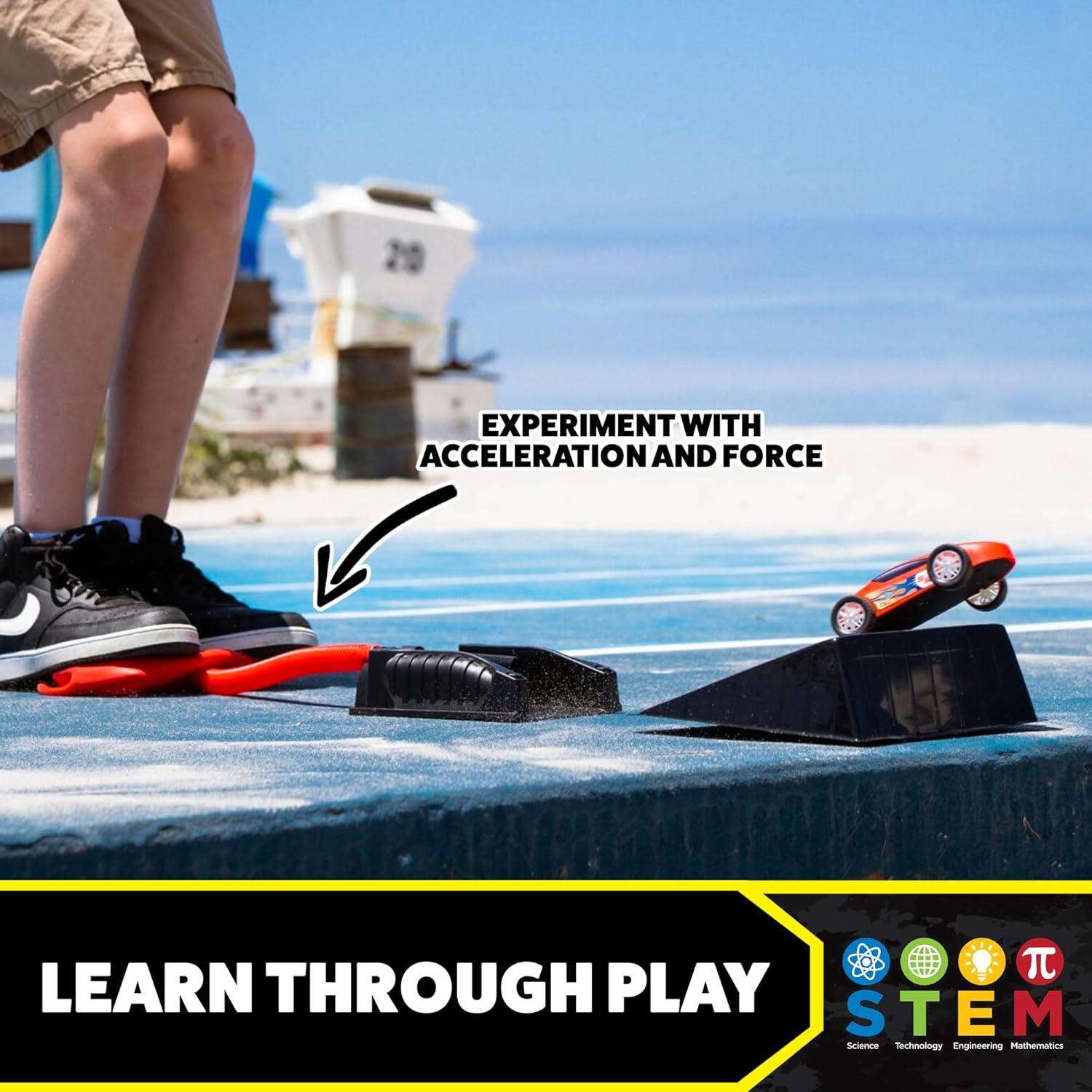 Coche de Carreras Stomp Racers - Lanzador y Calcomanías