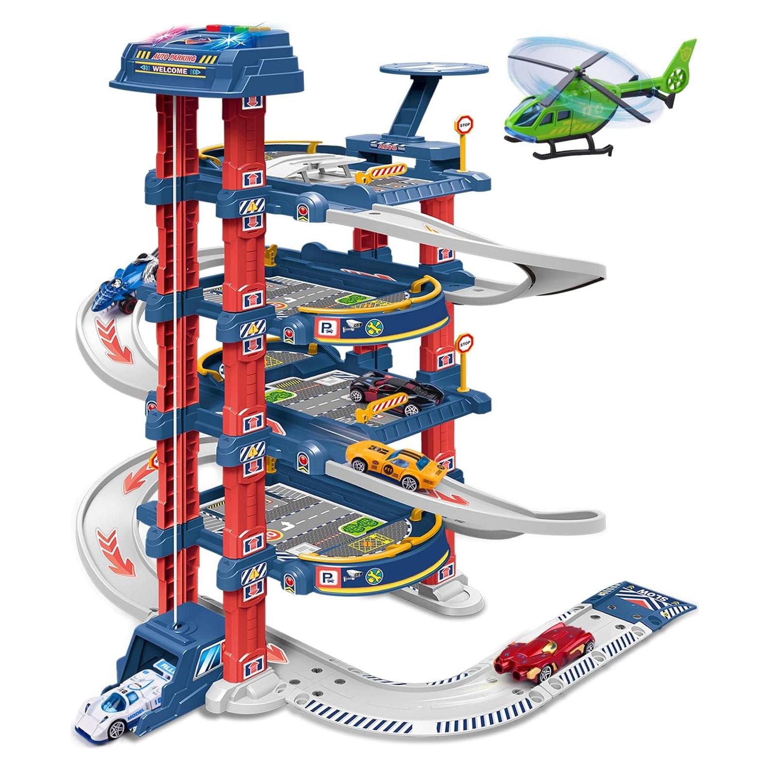 Conjunto de Garaje de Juguete DUYOYU con Elevador Eléctrico 5 Niveles