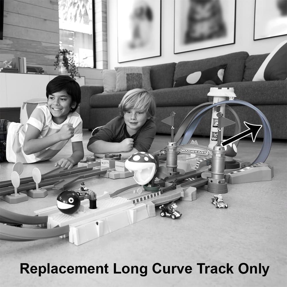 Pista Curva Larga Gris de Reemplazo Hot Wheels GCP27