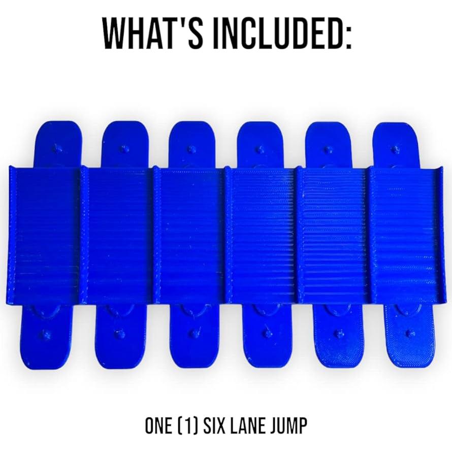 Salto de 6 Carriles Azul | Accesorio Pista Super Hot Wheels