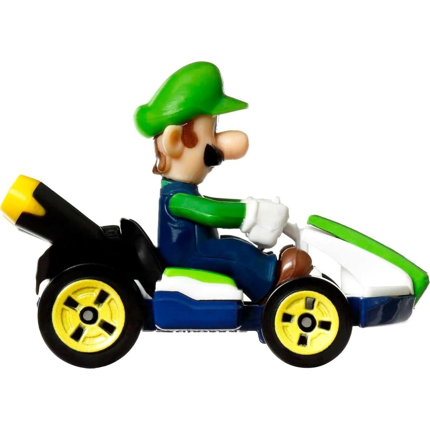Hot Wheels Mario Kart Luigi 1:64 Kart de metal para niños