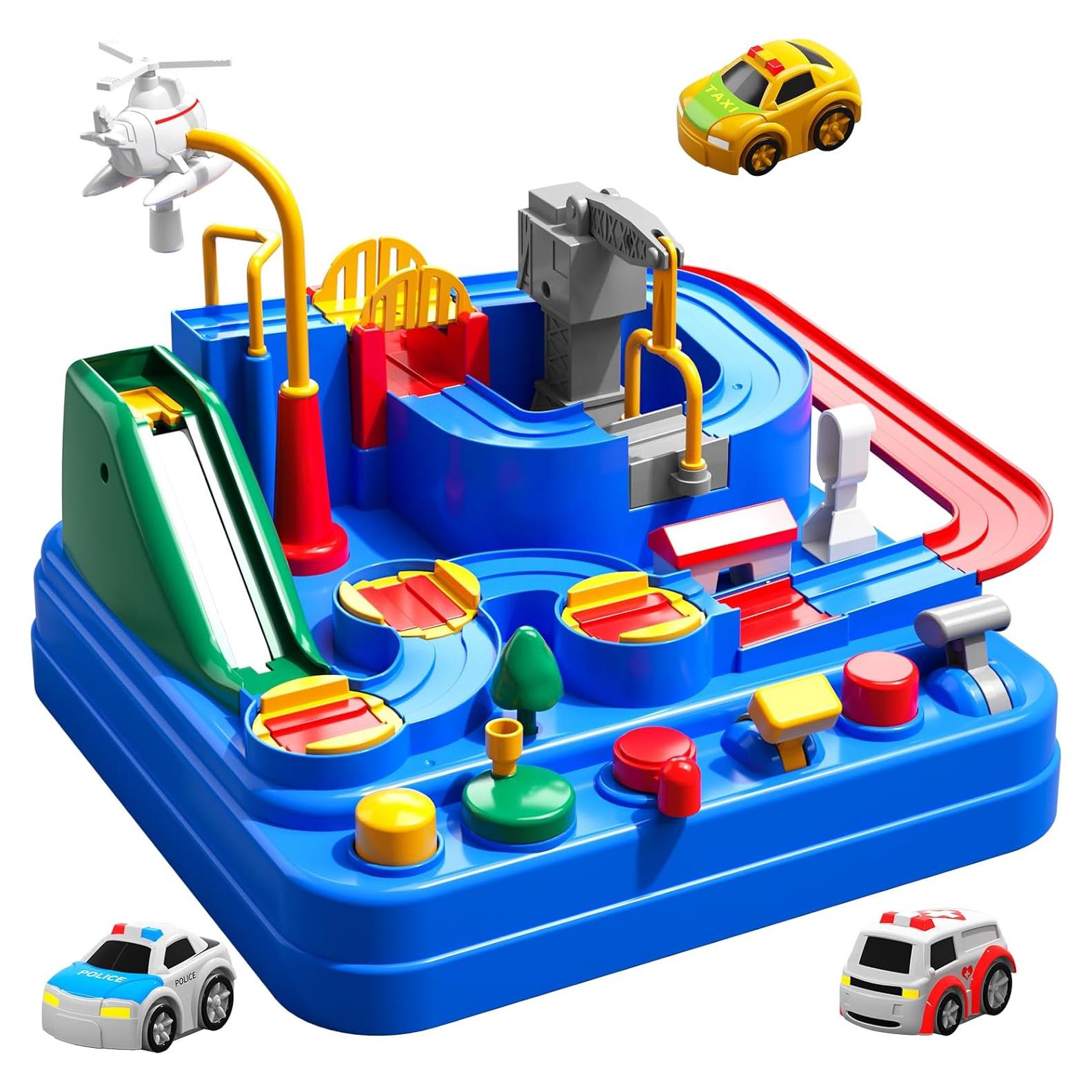 Pista de Carreras TEMI con 3 Carros para Niños 3 a 7 Años