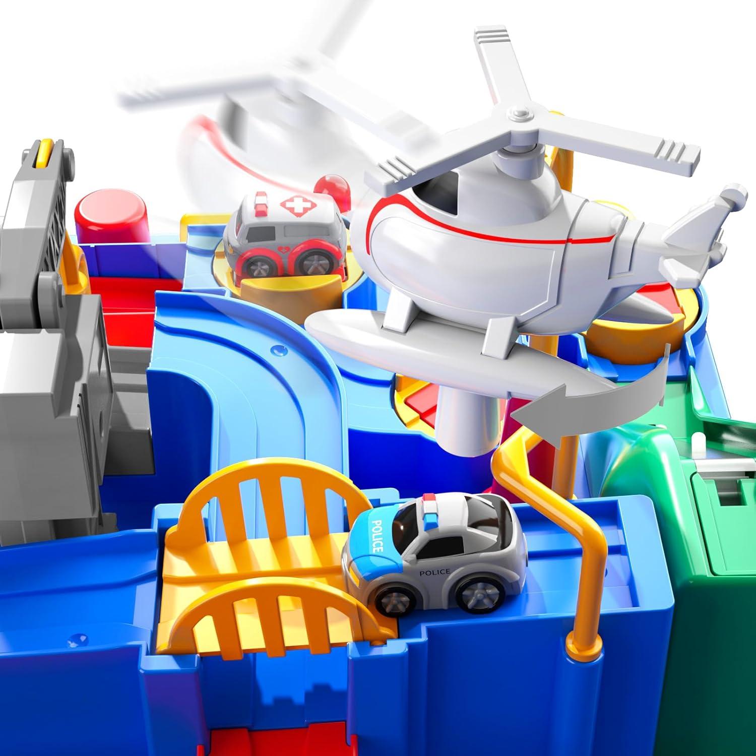 Pista de Carreras TEMI con 3 Carros para Niños 3 a 7 Años