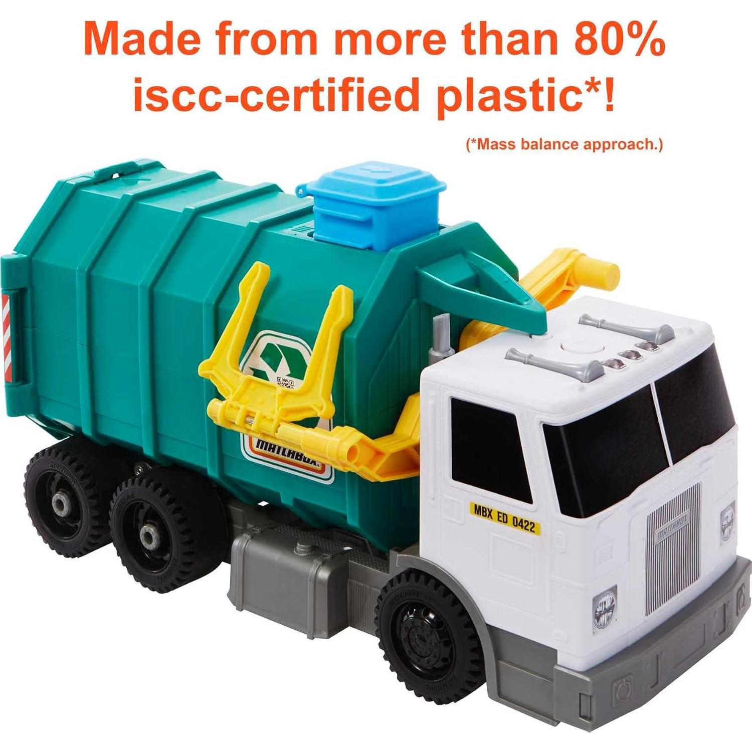 Camión de Reciclaje Matchbox 38.1 cm con Luces y Sonidos
