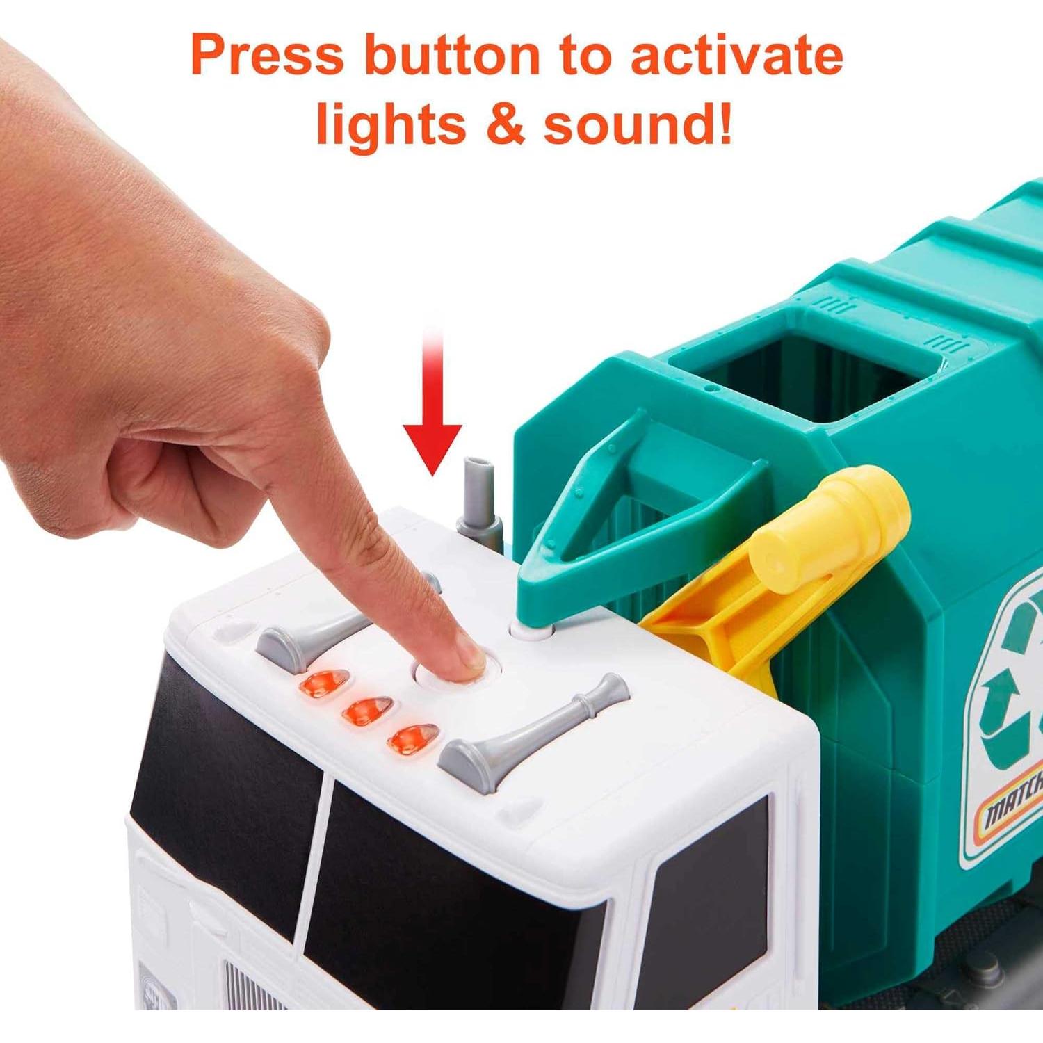 Camión de Reciclaje Matchbox 38.1 cm con Luces y Sonidos