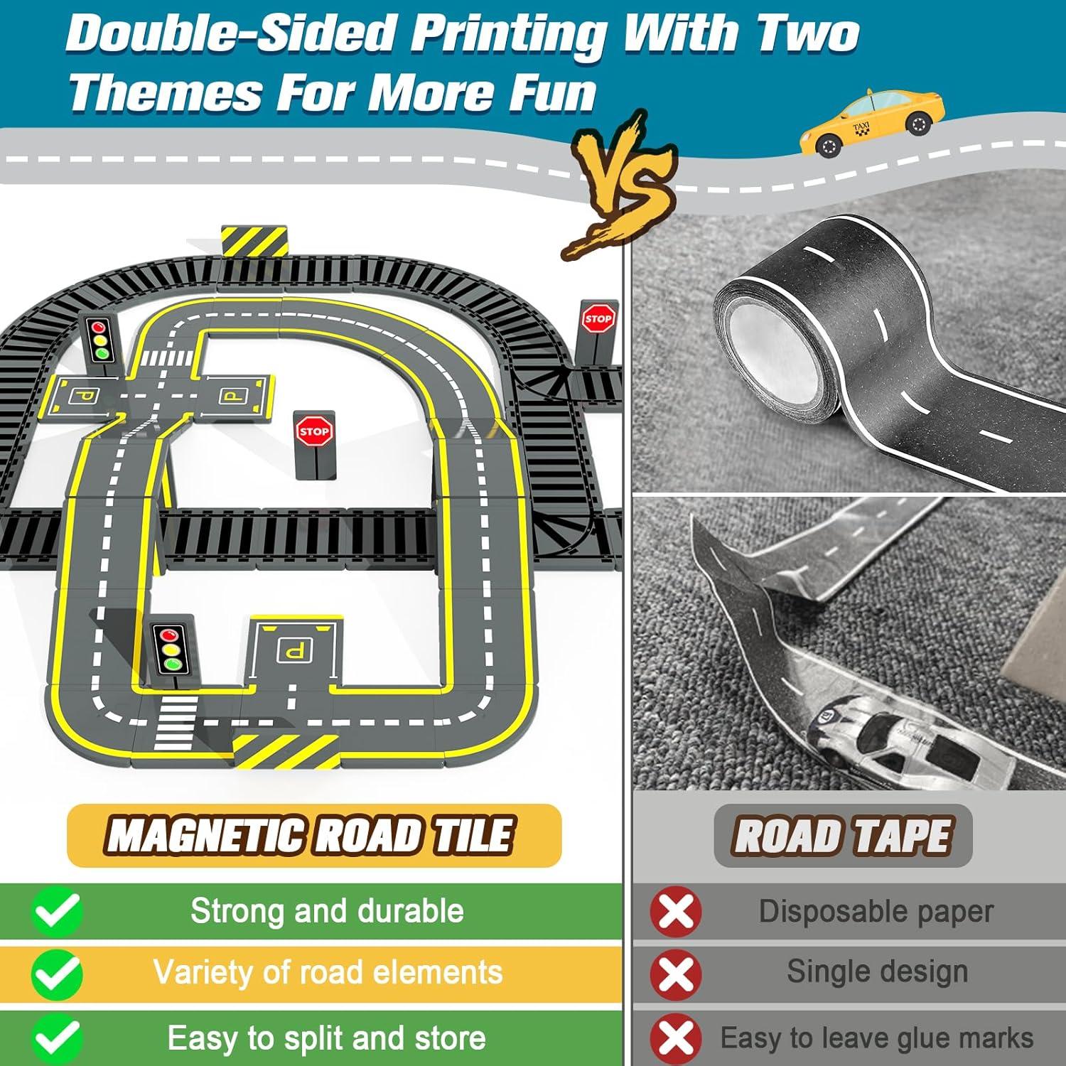 Conjunto de Pistas de Carretera Magnéticas Soyee 24.89x16.51cm