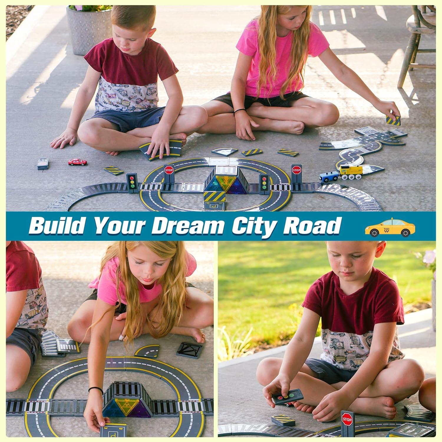 Conjunto de Pistas de Carretera Magnéticas Soyee 24.89x16.51cm