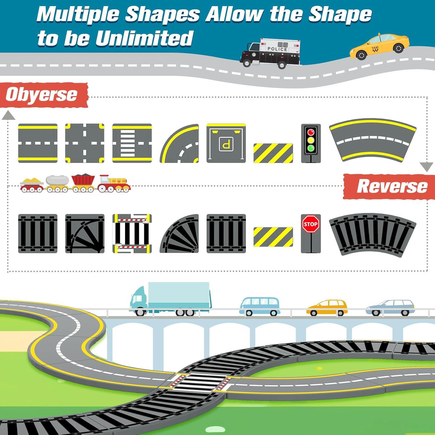 Conjunto de Pistas de Carretera Magnéticas Soyee 24.89x16.51cm
