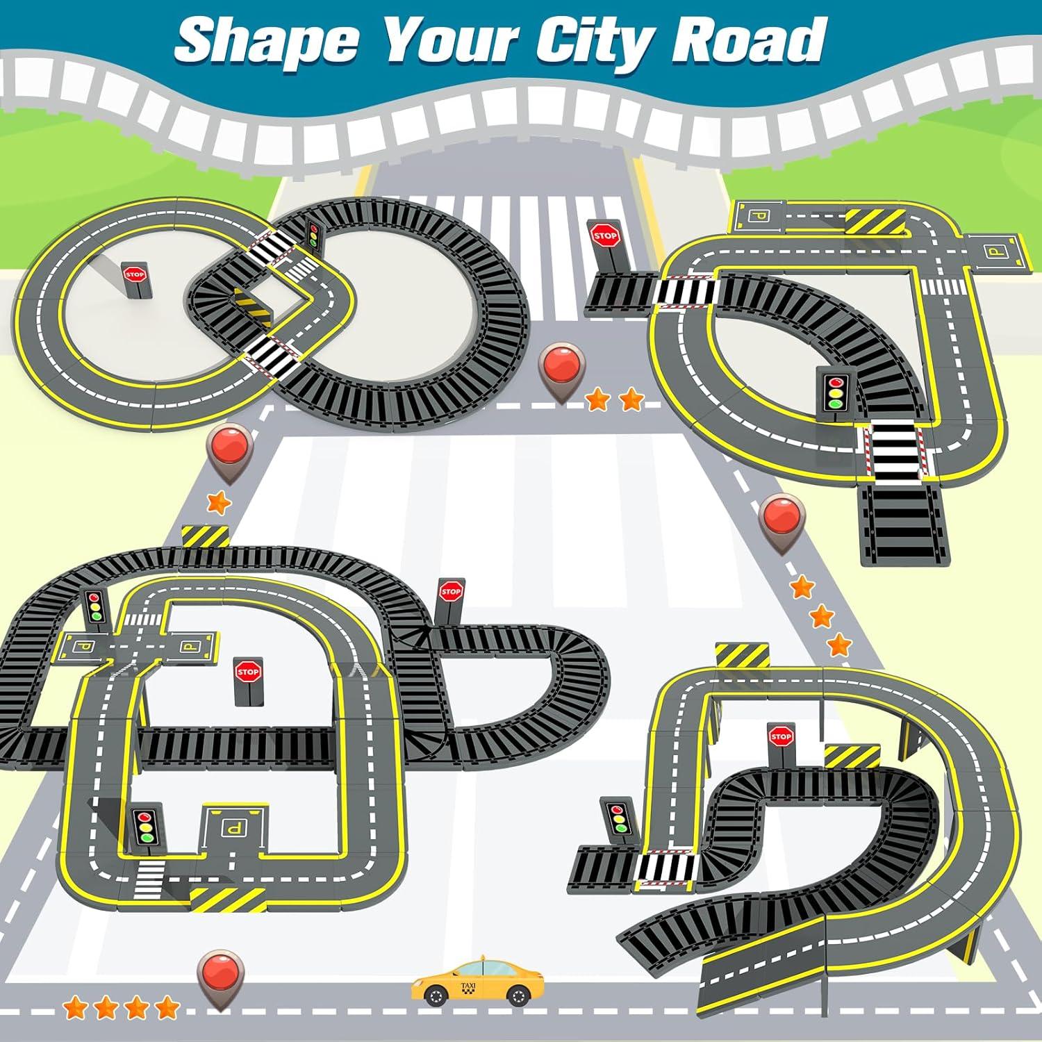 Conjunto de Pistas de Carretera Magnéticas Soyee 24.89x16.51cm