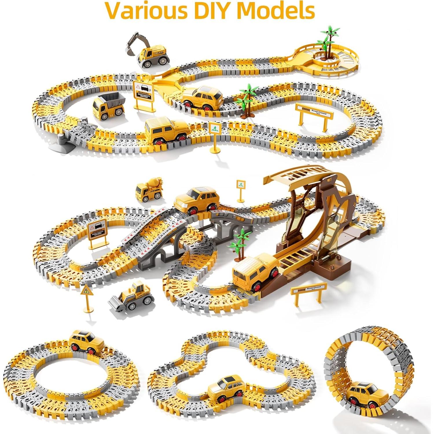 Juego de Pistas de Construcción 299 PCS iHaHa con Coches