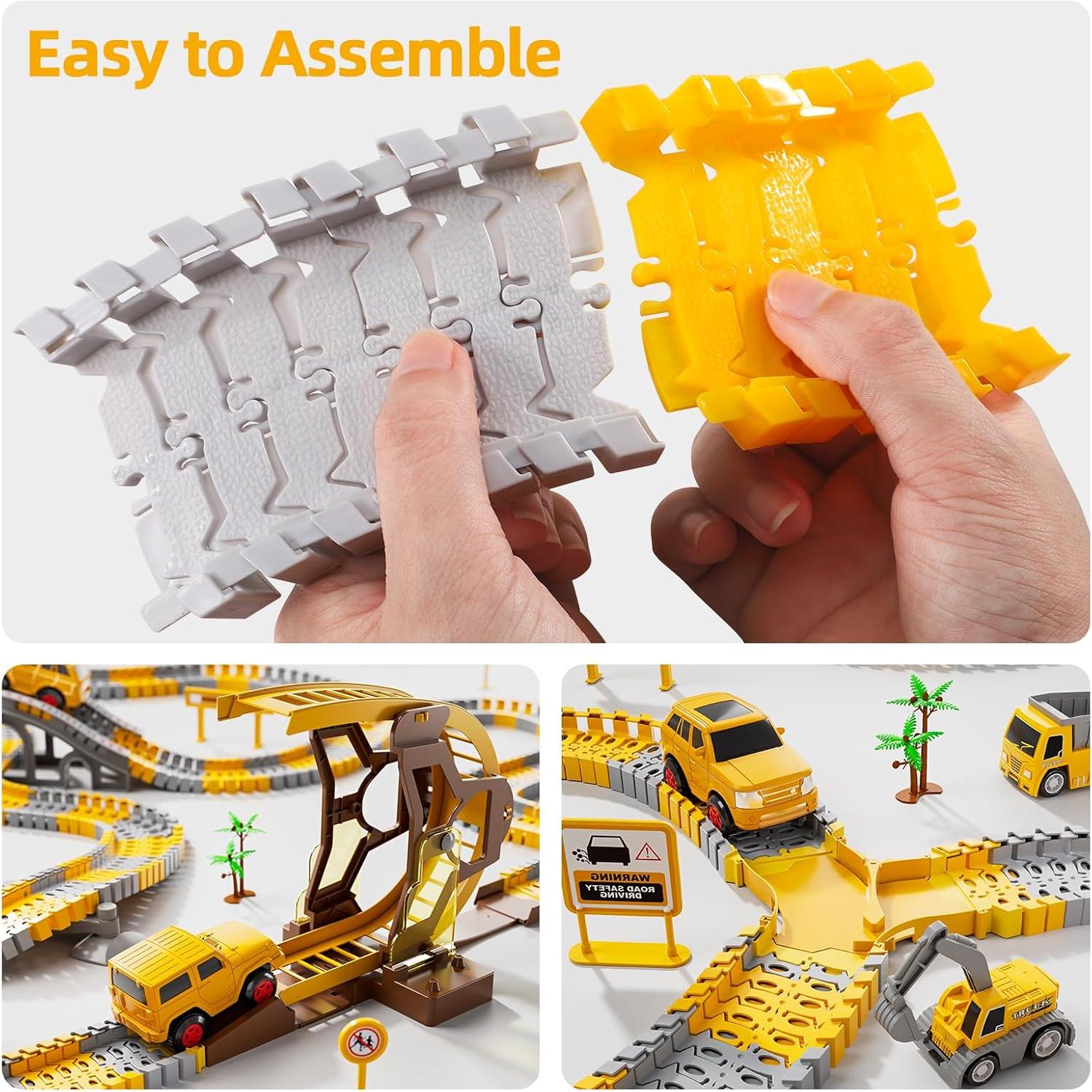 Juego de Pistas de Construcción 299 PCS iHaHa con Coches