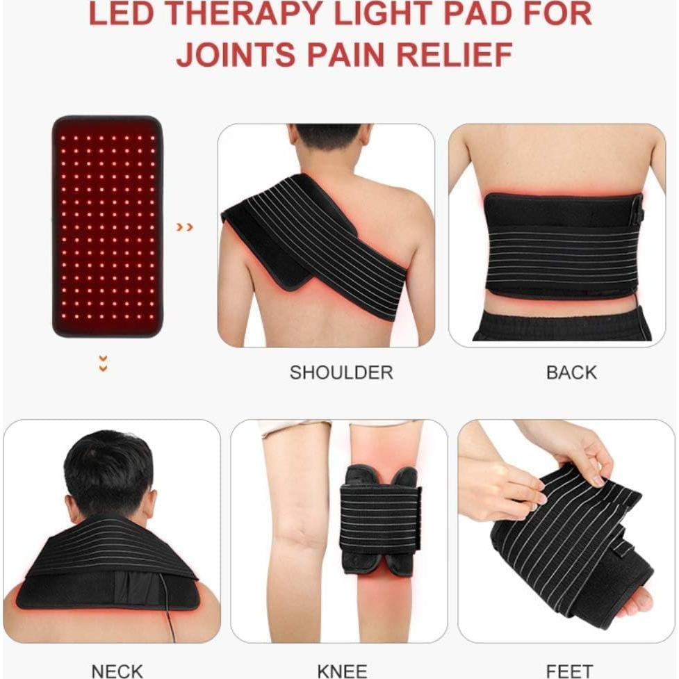 LOVTRAVEL Terapia de Luz Roja 40.6x20.1cm 210 LEDs Ajustable