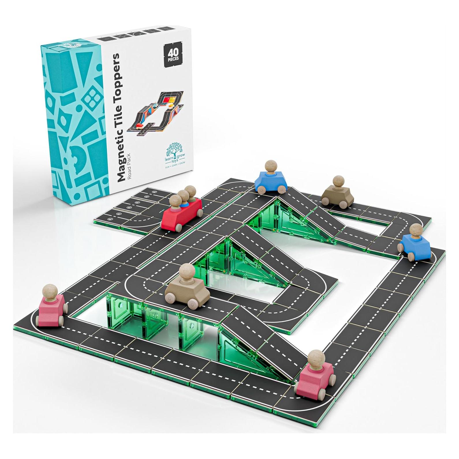 Toppers de Carretera Aprender y Crecer 40 Piezas - Juguete Magnético