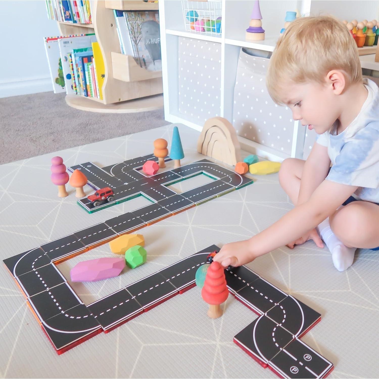 Toppers de Carretera Aprender y Crecer 40 Piezas - Juguete Magnético