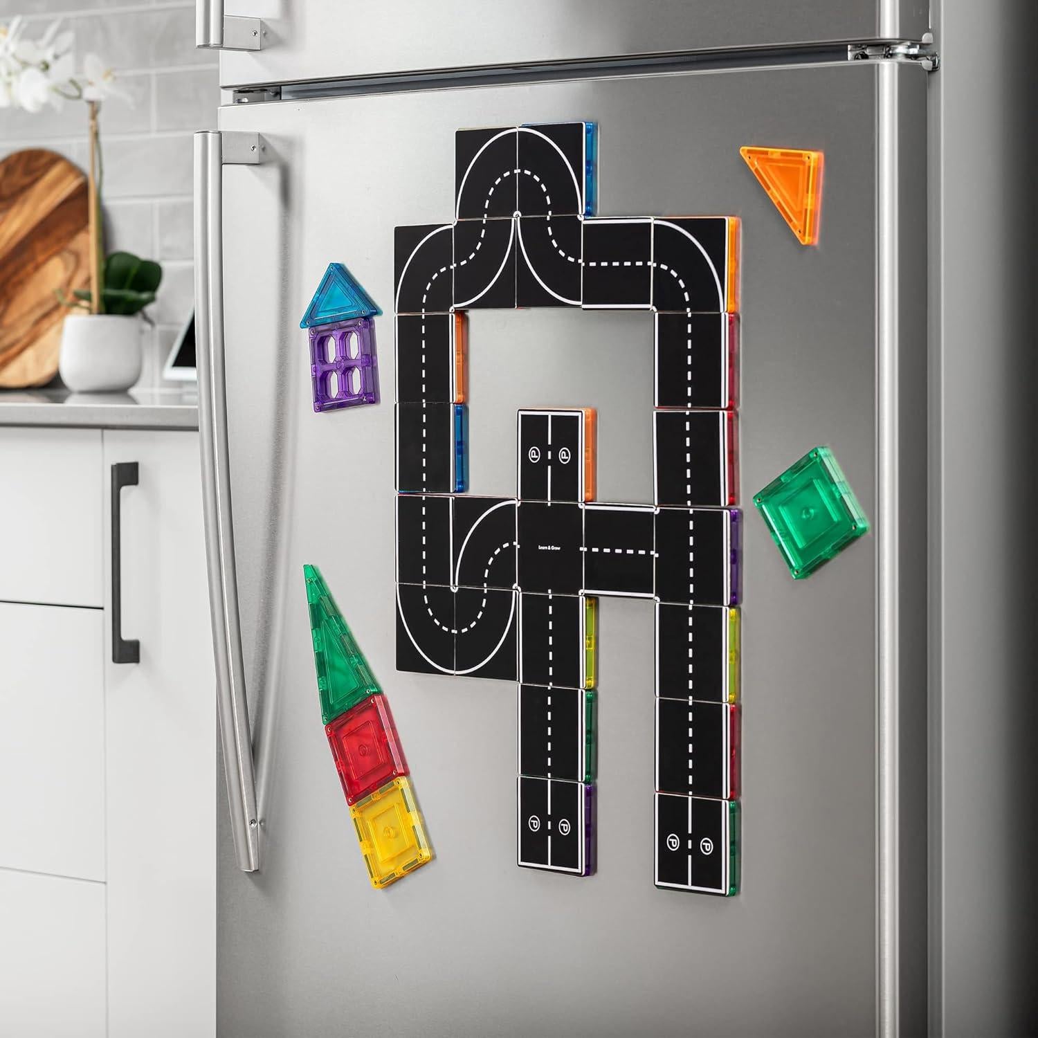 Toppers de Carretera Aprender y Crecer 40 Piezas - Juguete Magnético