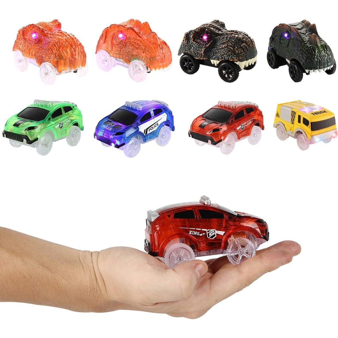 Coches de Carrera LED Brillantes Camel Home - 4 Piezas