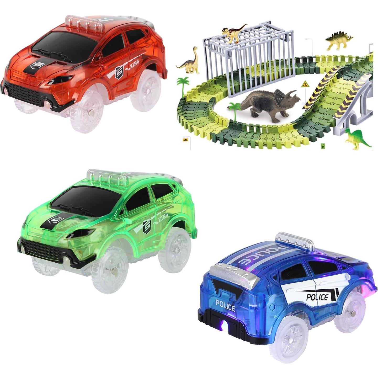 Coches de Pista Brillantes LED Camel Home - 3 Pack