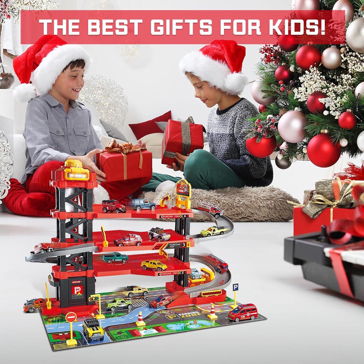 Garaje de Estacionamiento Dollox con 6 Coches - Juguete 3 Niveles