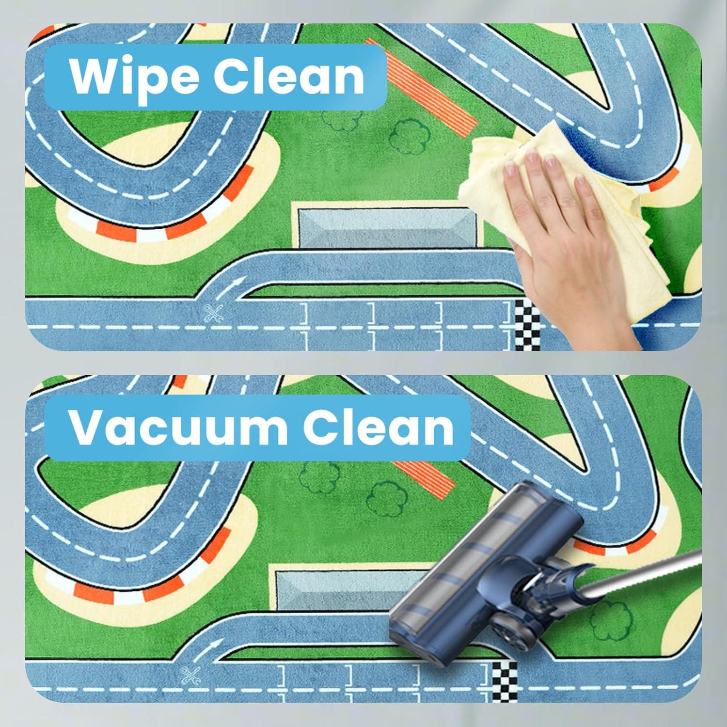 Alfombra de Juego PaPaMat Pista de Carreras 200x150 cm Antideslizante