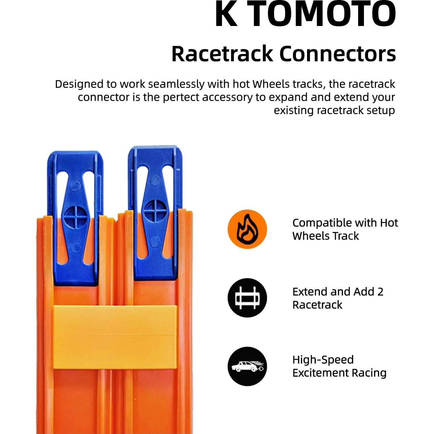 Conectores de Pistas Hot Wheels K TOMOTO - 20 Piezas