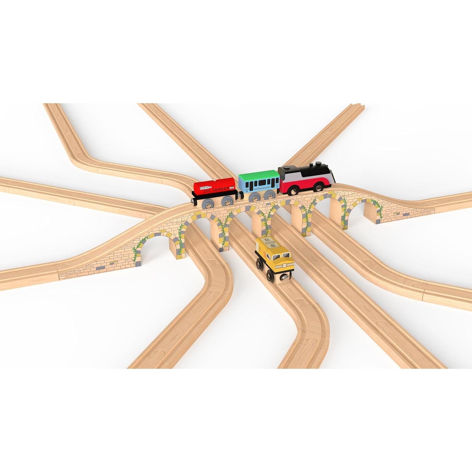 Puente Viaducto de 6 Arcos de Madera ORBRIUM para Trenes