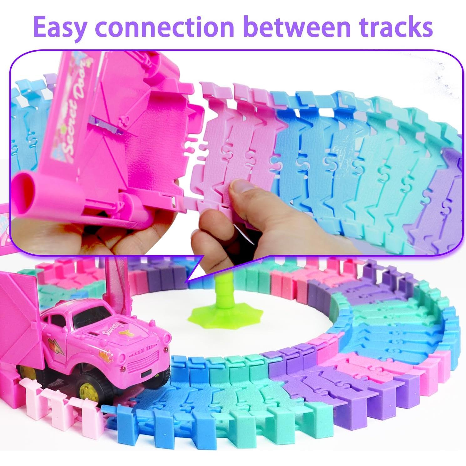 Set de Pistas Flexibles 96 PCS SCKTYZS - Juguete de Carreras