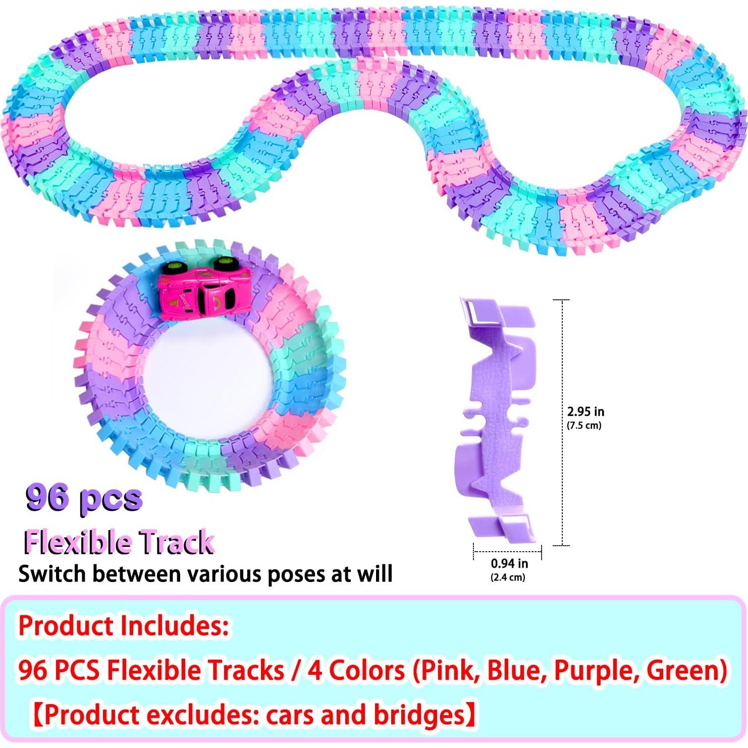 Set de Pistas Flexibles 96 PCS SCKTYZS - Juguete de Carreras