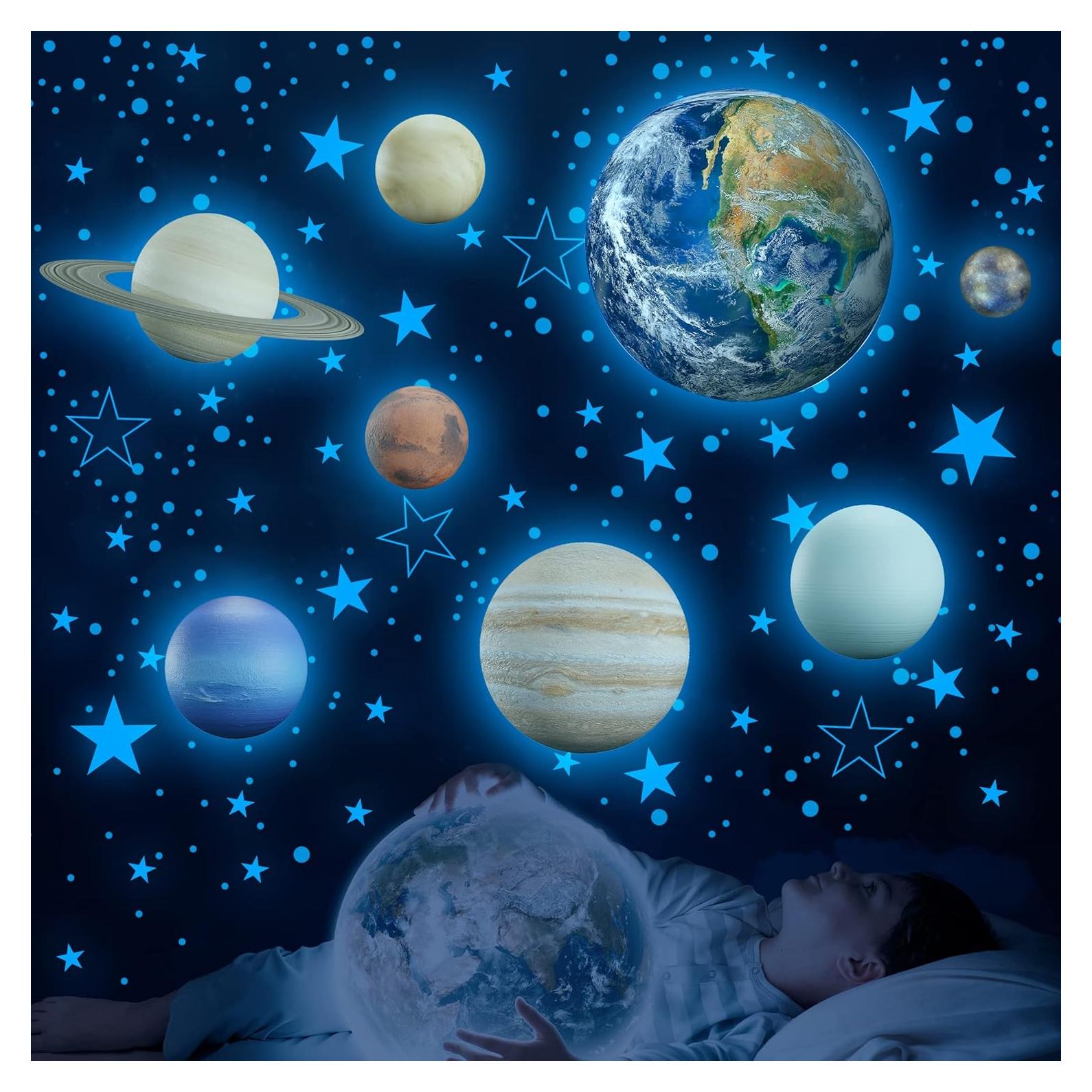 Calcomanías de Estrellas y Planetas Robmoda para Techo