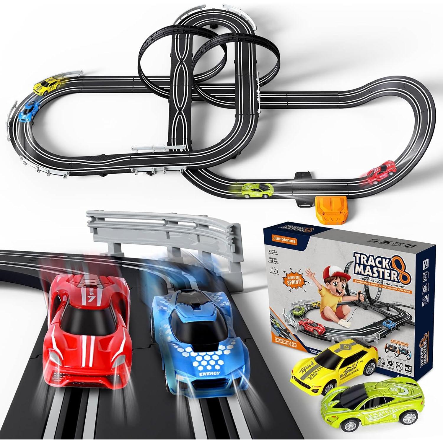 Pista de Carreras Eléctrica TA 1:64 con 4 Coches y 2 Controladores