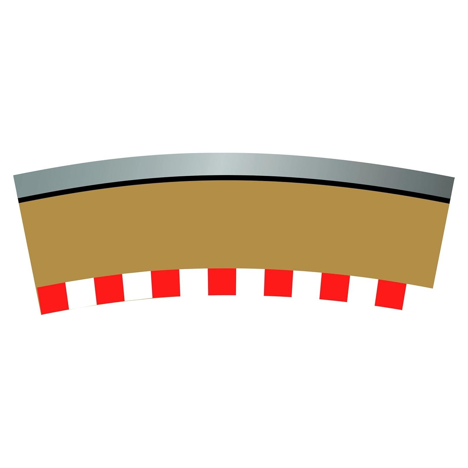 Bordes Exteriores Curva Única Scalextric C7019 - 4 Piezas